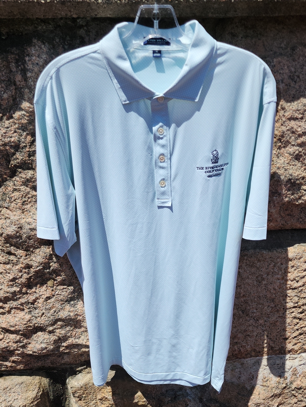 Peter Millar Crown Crafted Light Blue Golf Polo - Men's XL